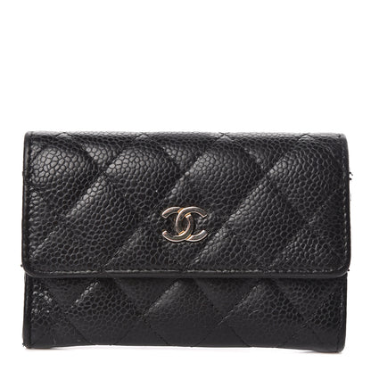 Chanel Caviar Quilted Flap Card Holder Black 1 of 10