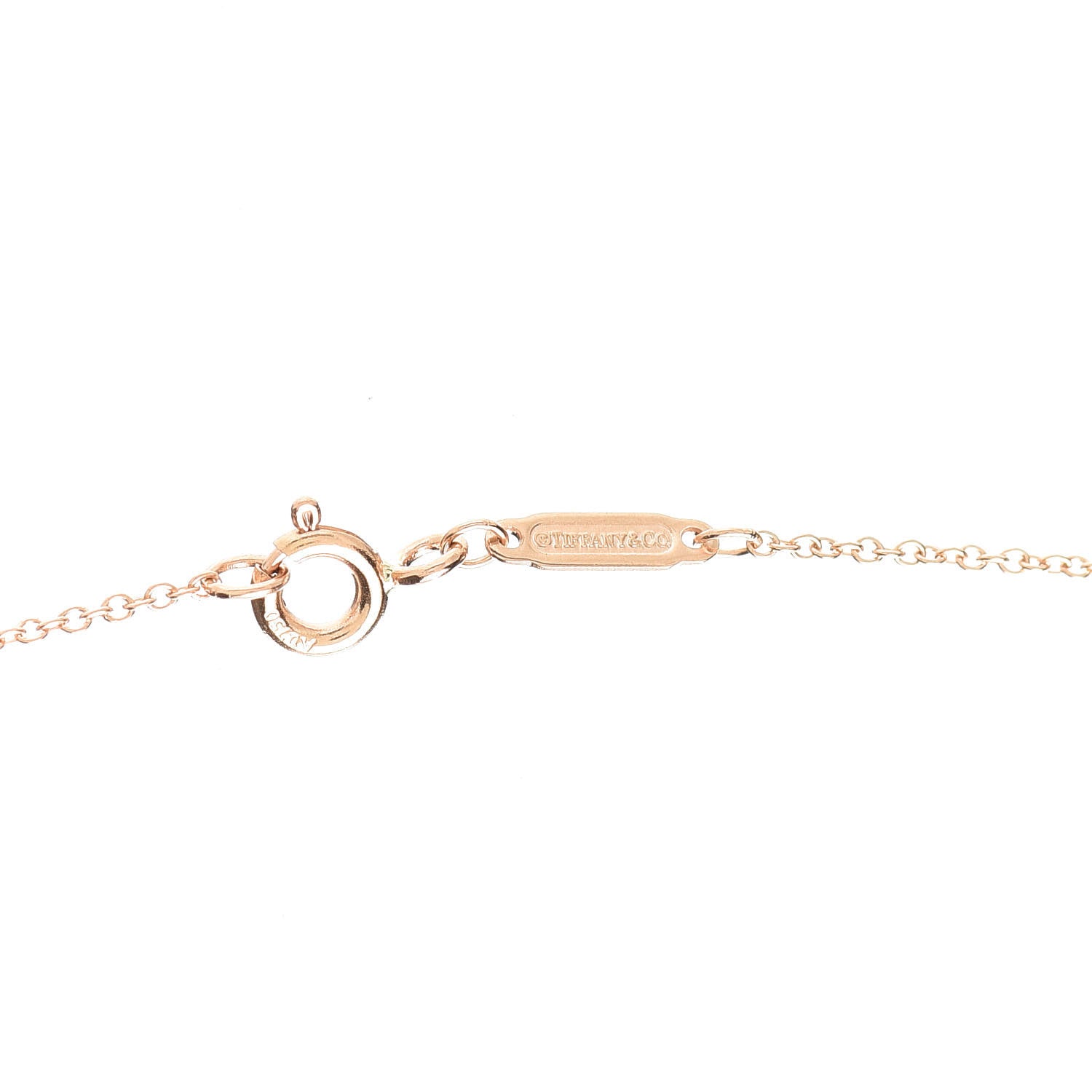 Tiffany 18K Rose Gold Diamond Medium Ampersand Pendant Necklace 5 of 6