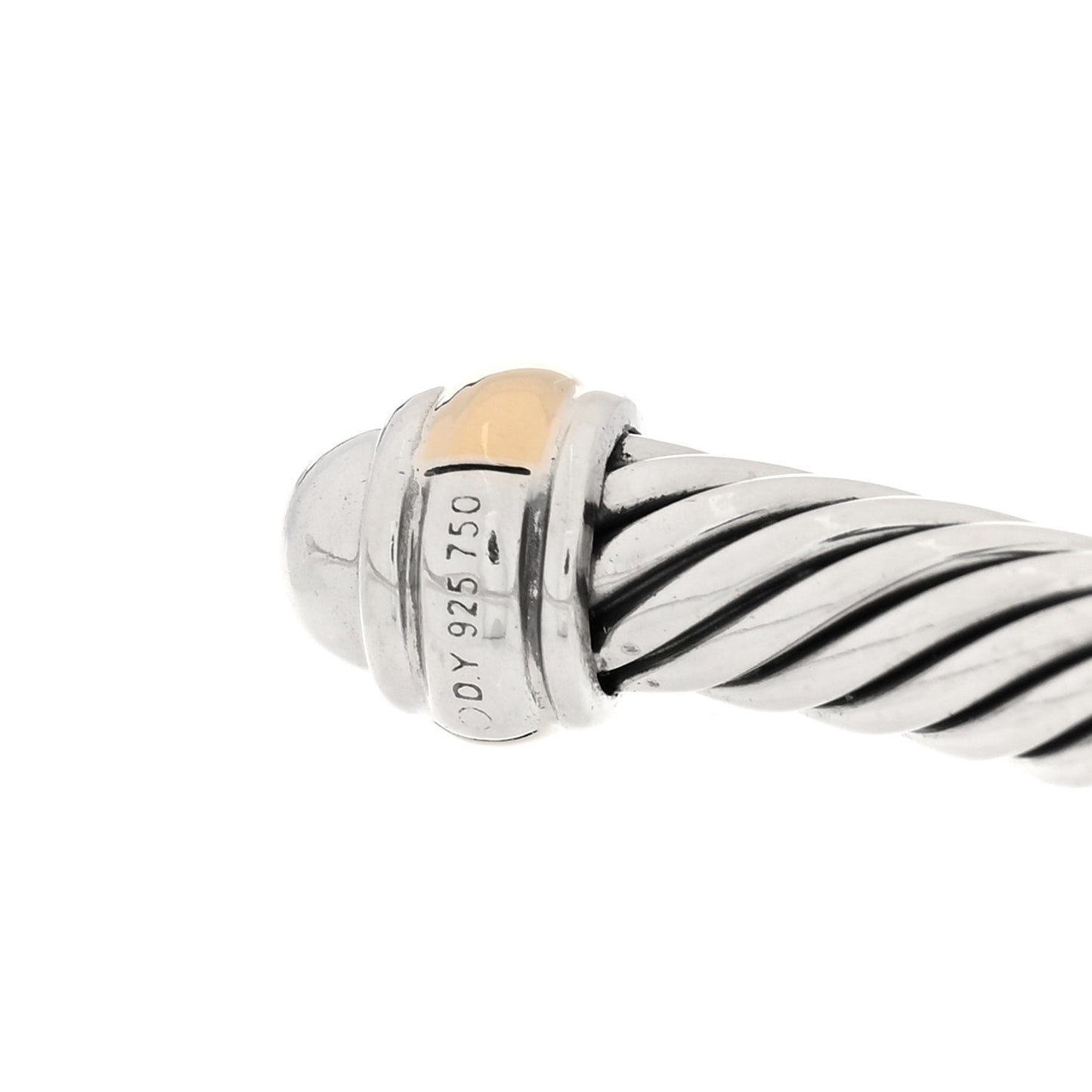 Sterling Silver 18K Yellow Gold 4mm Cable Classics Bracelet