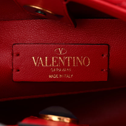 Valentino Garavani VALENTINO GARAVANI Nappa Small Roman Stud The Handle Bag Rouge Pur 6 of 10