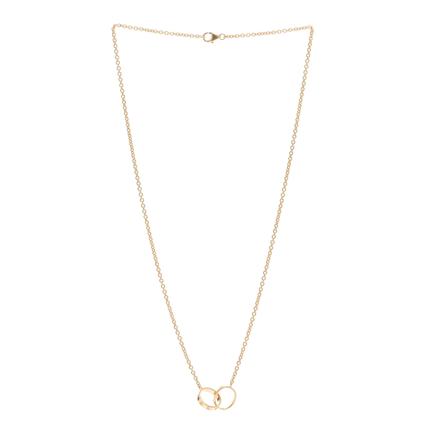 18K Yellow Gold Interlocking LOVE Necklace