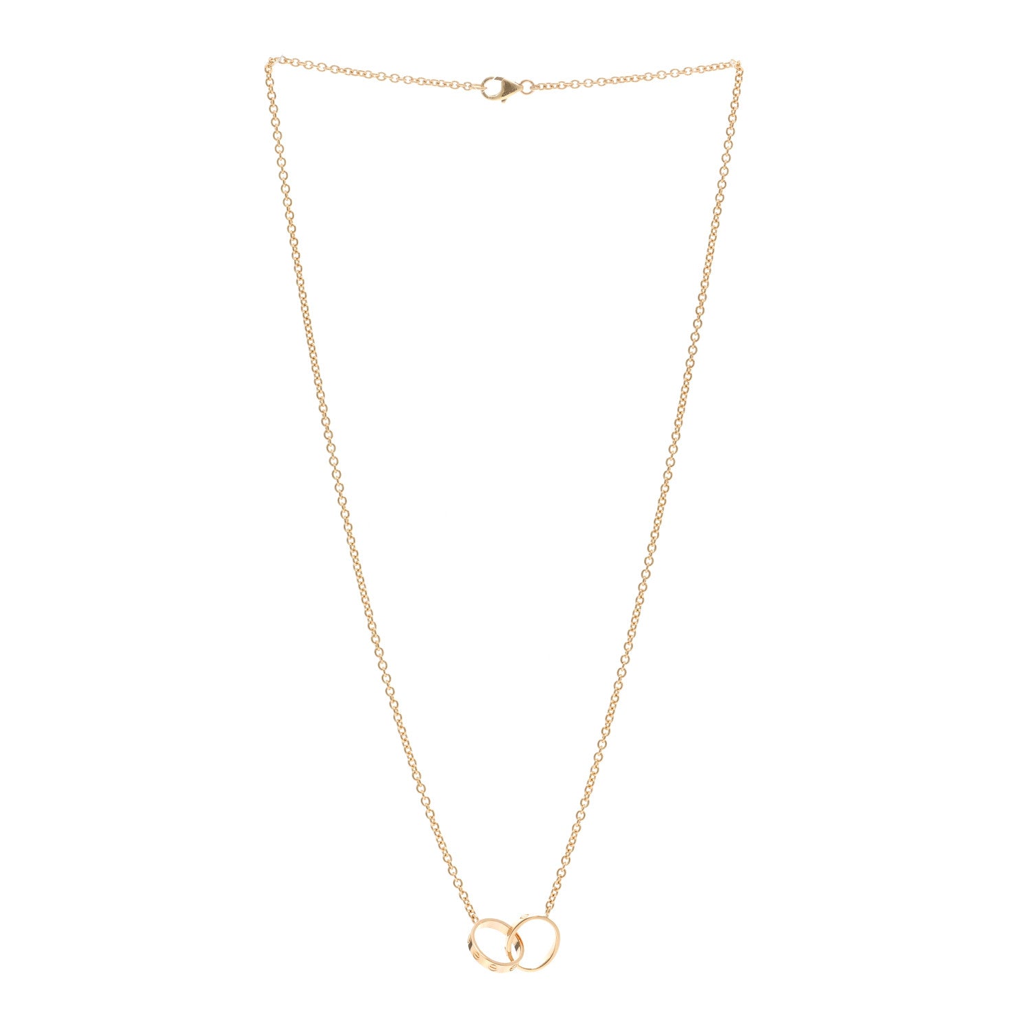 Cartier 18K Yellow Gold Interlocking LOVE Necklace 3 of 5