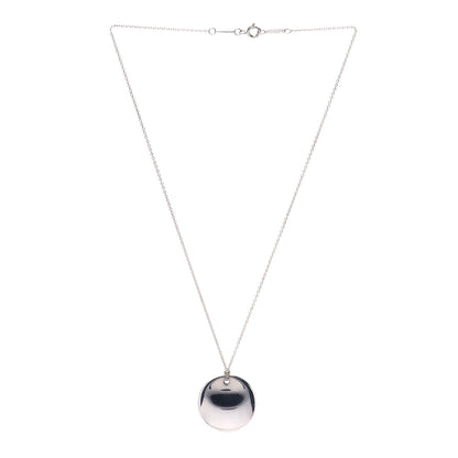 Tiffany Sterling Silver Elsa Peretti Round Disc Pendant Necklace 3 of 6