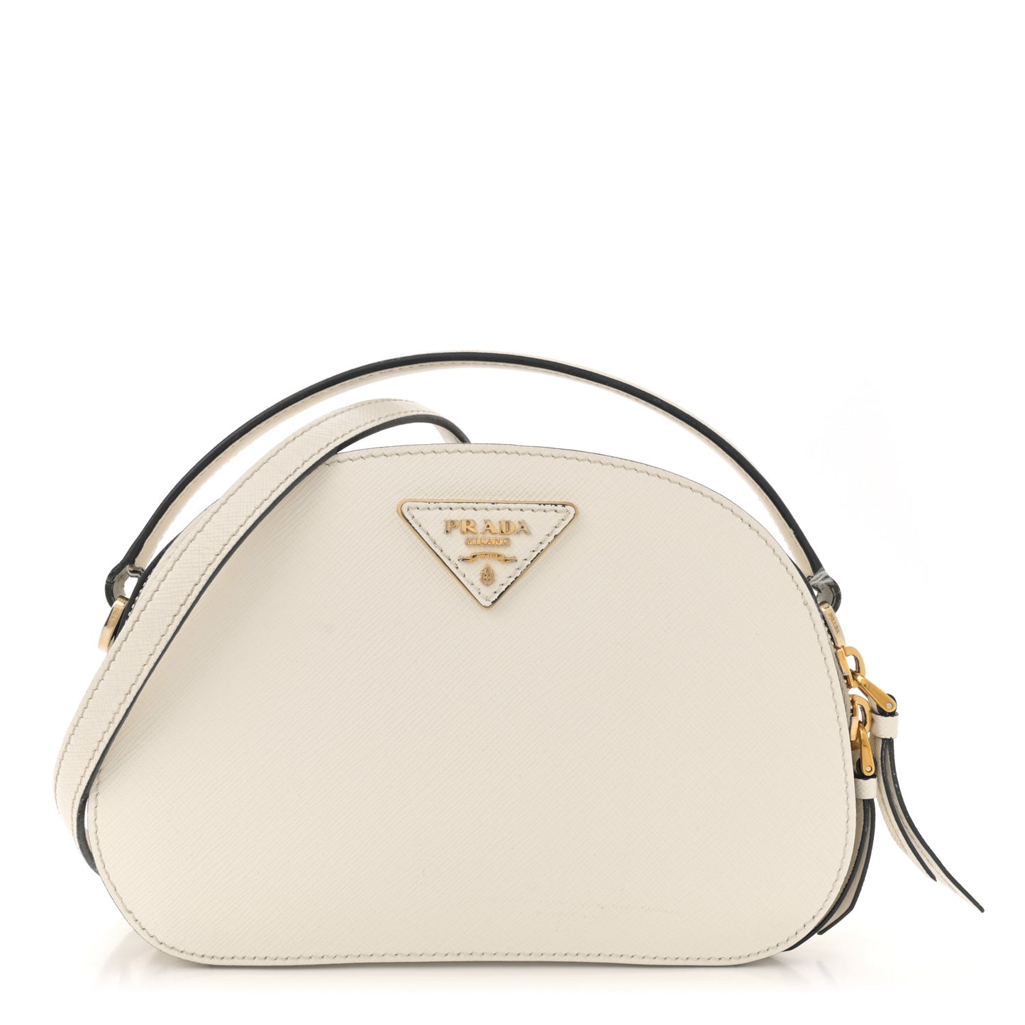 Saffiano Lux Odette Crossbody White