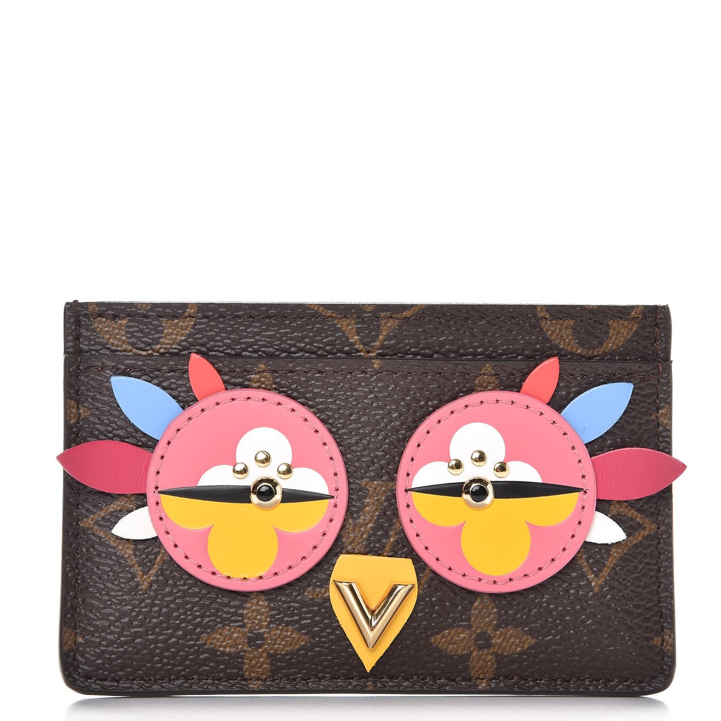 Monogram Lovely Birds Card Holder
