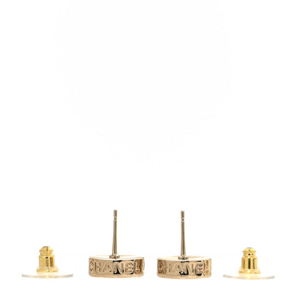 Chanel Metal Round CC Earrings Gold 3 of 5