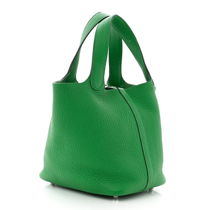Hermes Taurillon Clemence Picotin Lock 18 PM Bambou 3 of 12