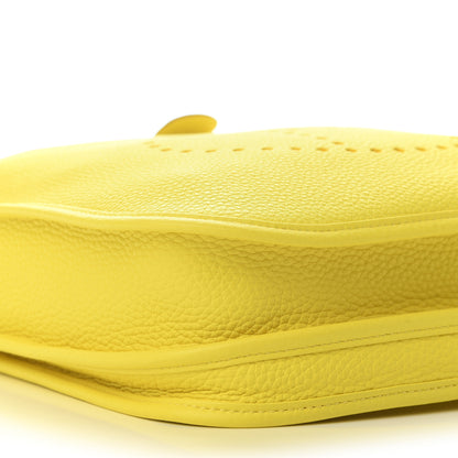 Hermes Taurillon Clemence Evelyne III PM Lime 8 of 9