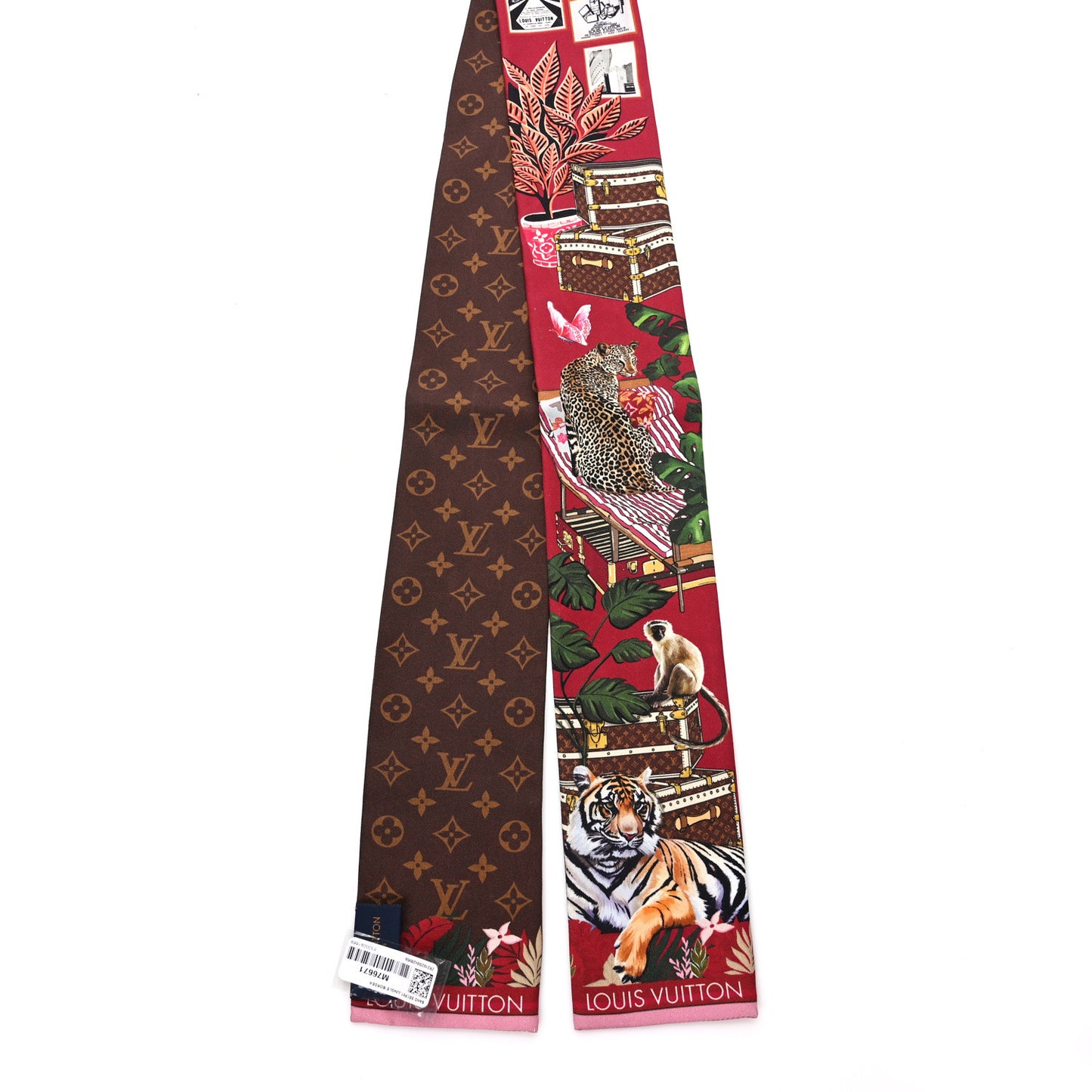 Silk Monogram Secret Jungle Bandeau Bordeaux