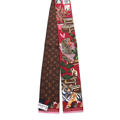 Louis Vuitton Silk Monogram Secret Jungle Bandeau Bordeaux 2 of 4