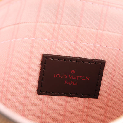 Louis Vuitton Damier Ebene Neverfull MM GM Pochette Rose Ballerine 6 of 8