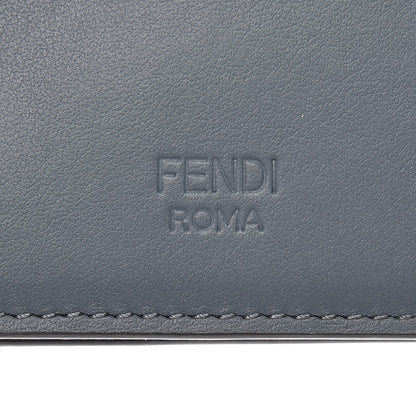 Fendi Calfskin Metal Monster Eyes Bi-Fold Wallet Tempesta 6 of 8