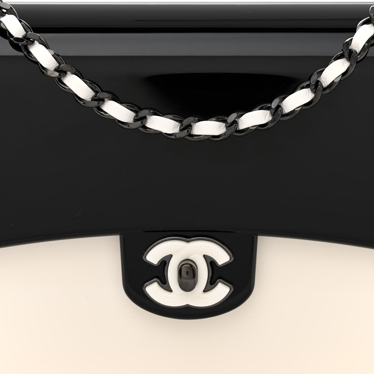 Plexiglass Plexi Coco Bag Black White