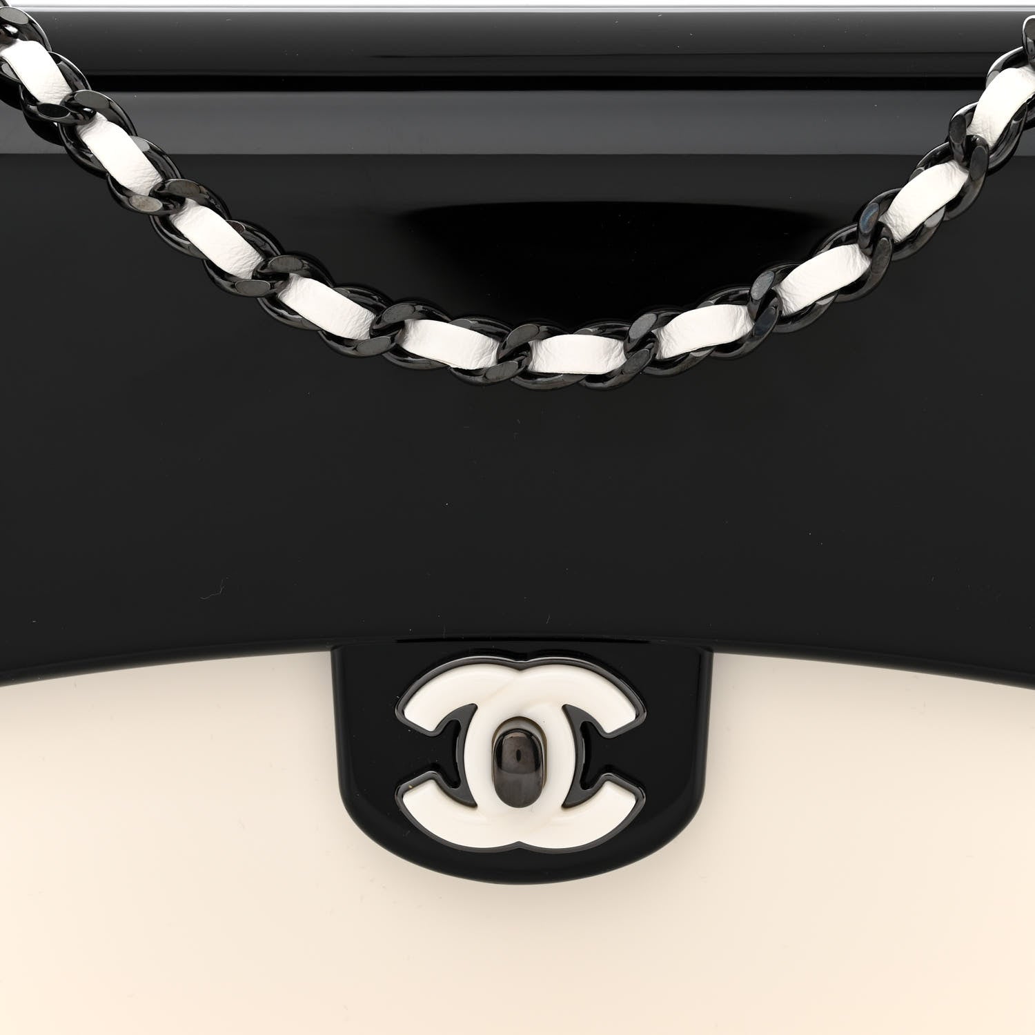 Chanel Plexiglass Plexi Coco Bag Black White 8 of 11