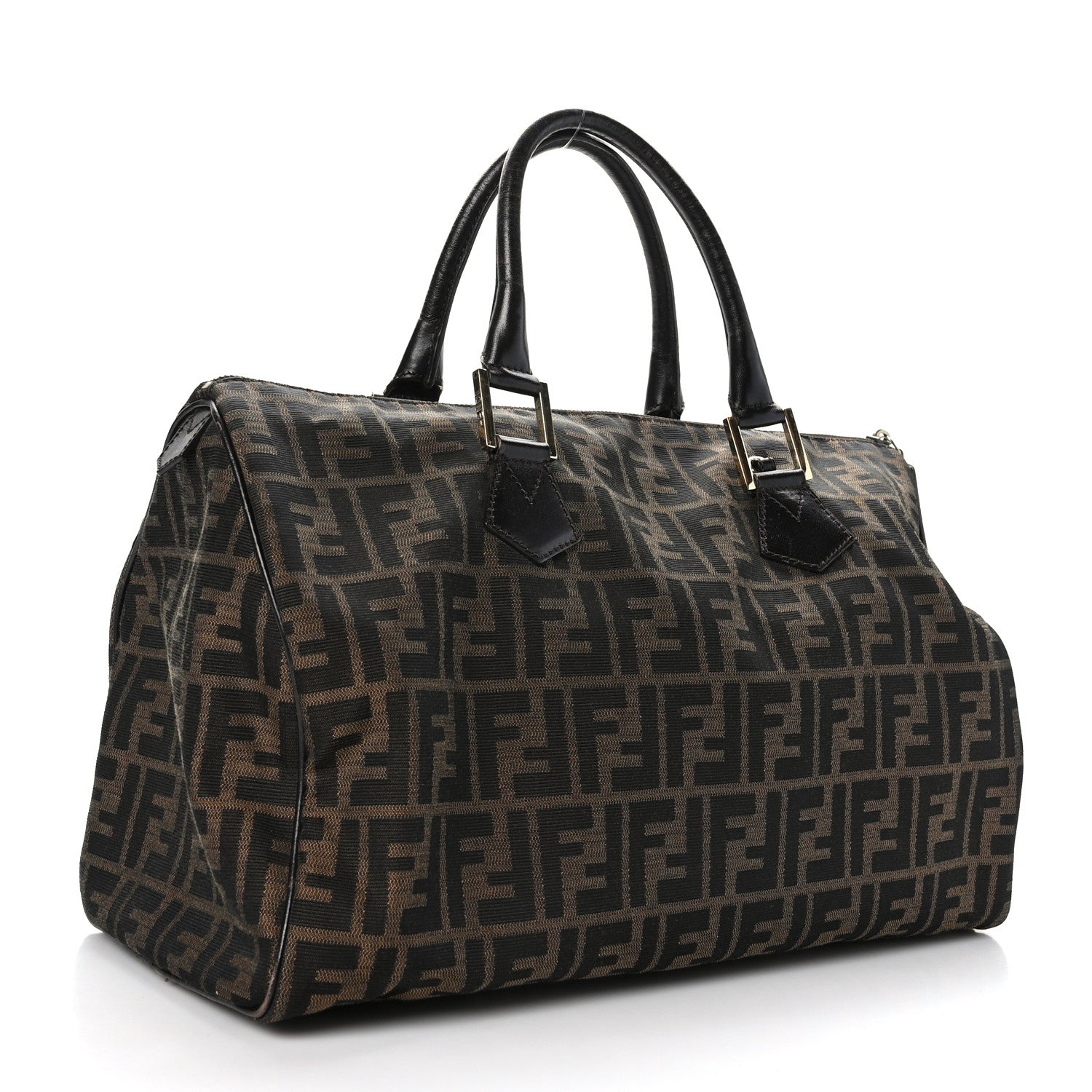 Fendi Zucca Cuoio Lucido Large Chef Boston Tobacco Moro 3 of 11