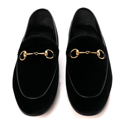 Gucci Velvet Horsebit Womens Jordaan Loafers 38 Black 3 of 9