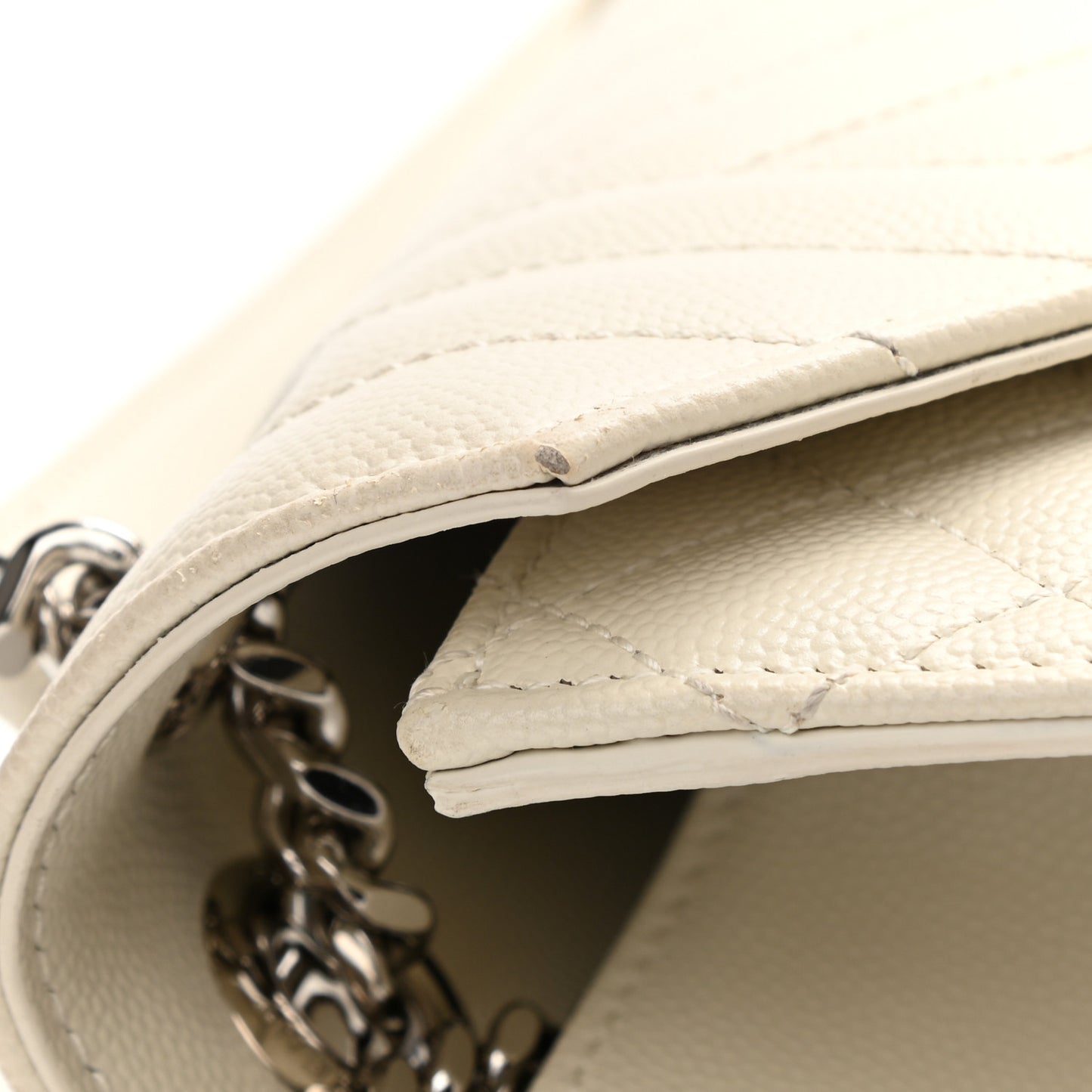 Grain De Poudre Large Tri-Quilt Monogram Satchel Porcellana