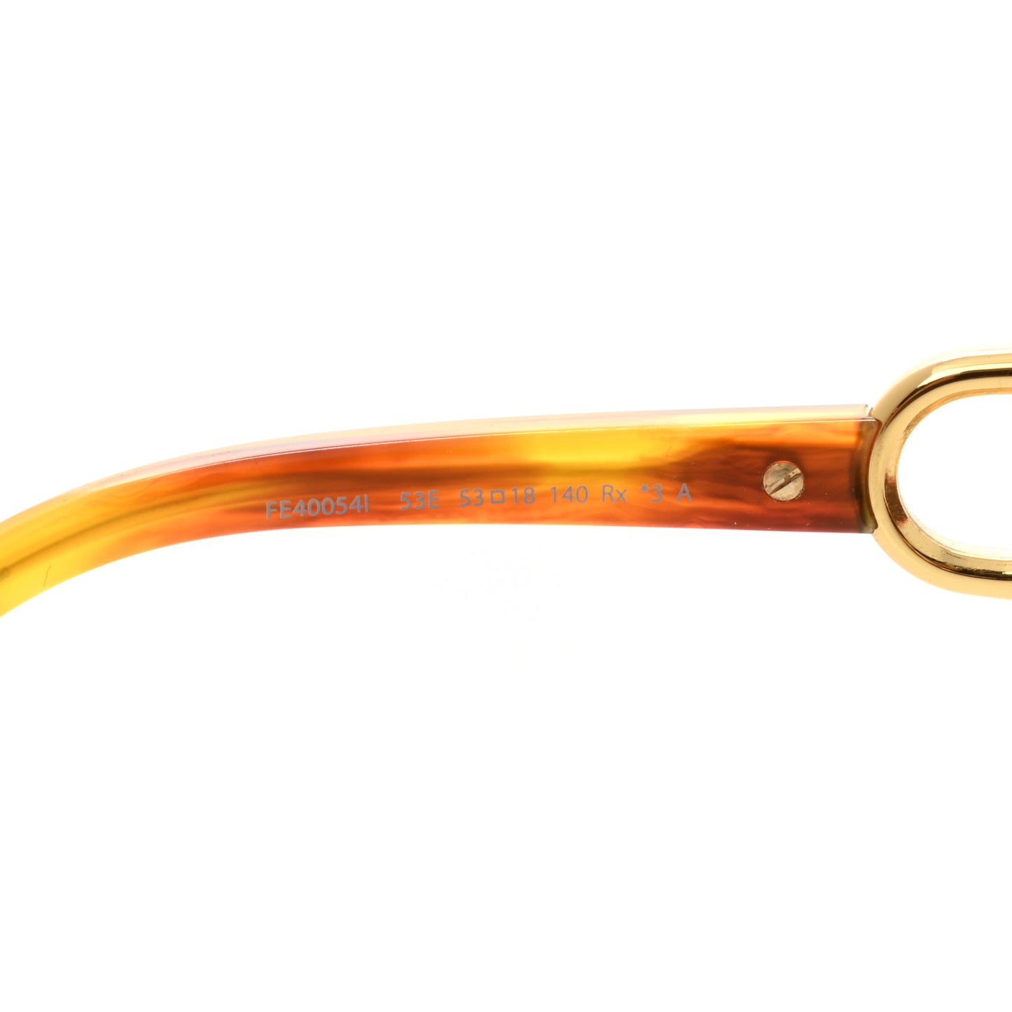 X VERSACE Fendace Oval Havana Sunglasses FE 40054I Gold