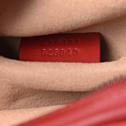 Gucci Calfskin Matelasse GG Marmont Belt Bag 85 34 Hibiscus Red 7 of 12