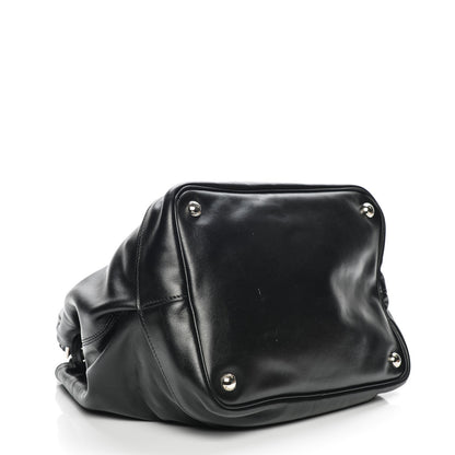 Prada Soft Calf Bucket Bag Black Cammello 4 of 6