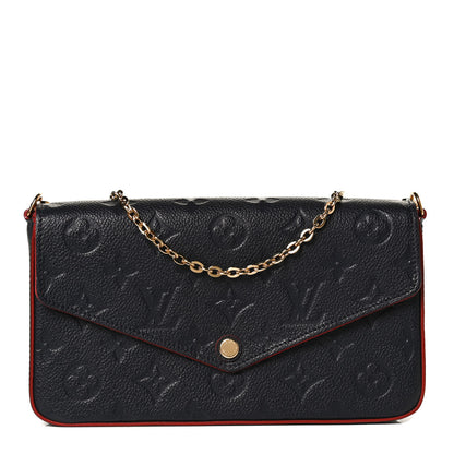 Louis Vuitton Empreinte Pochette Felicie Chain Wallet Marine Rouge 1 of 15