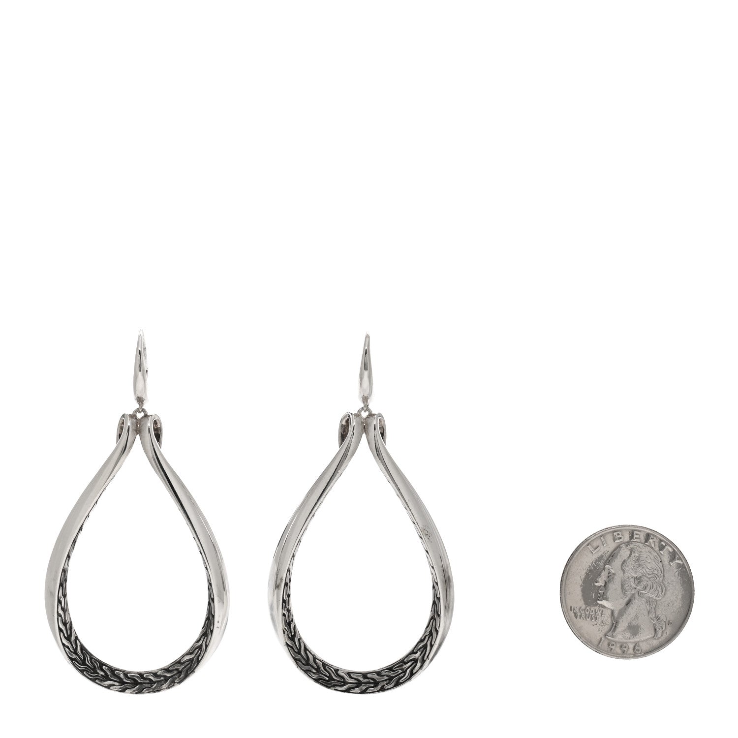 John Hardy Sterling Silver Asli Classic Chain Link Drop Earrings 2 of 4