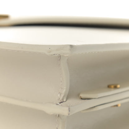 Saint Laurent Smooth Calfskin Monogram Cassandra Clasp Bag Crema Soft 11 of 13