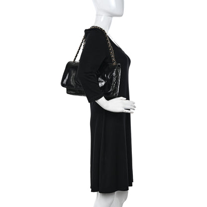 Chanel Vinyl Medium Rock and Chain Flap Black 2 of 11