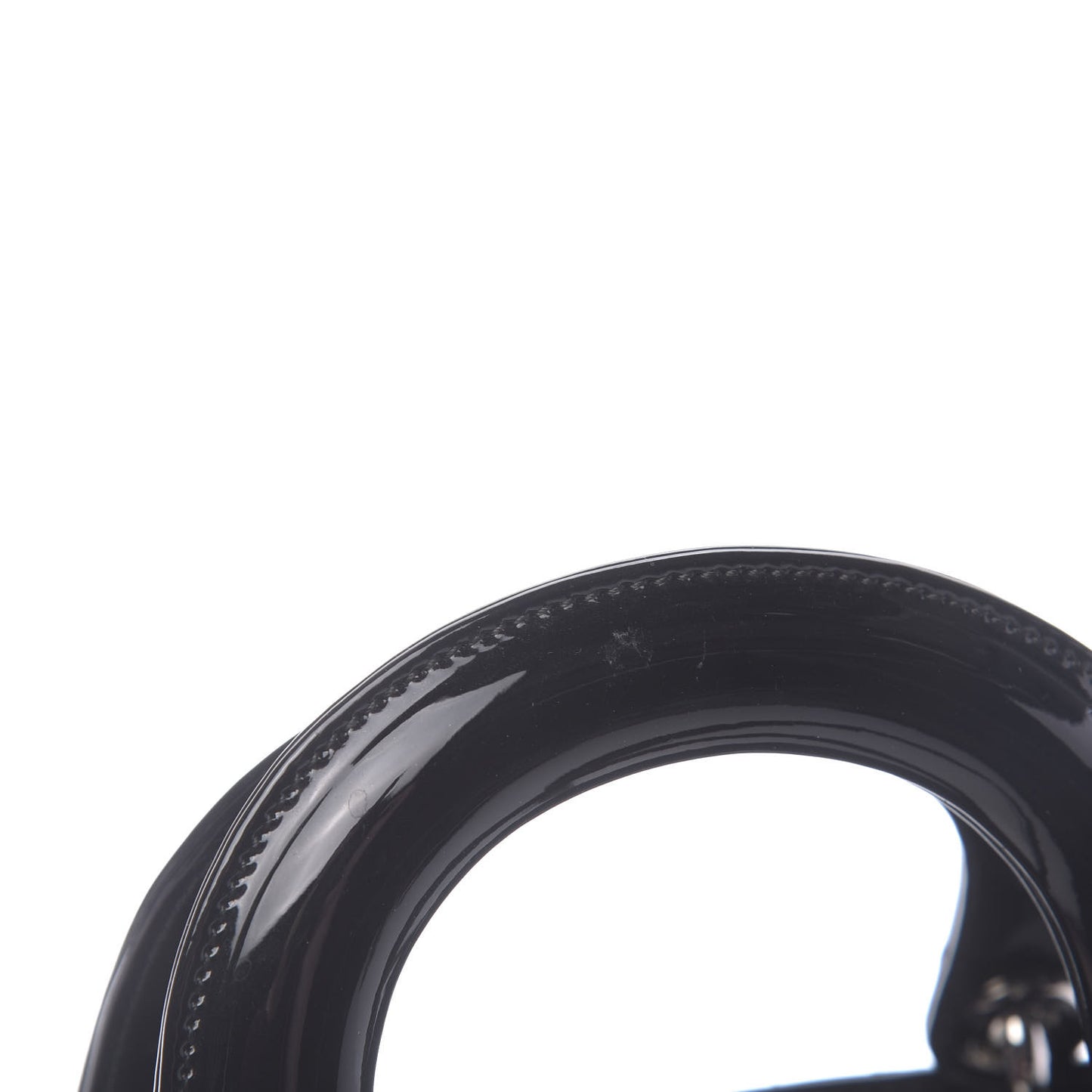 Patent Cannage Mini Lady Dior Black