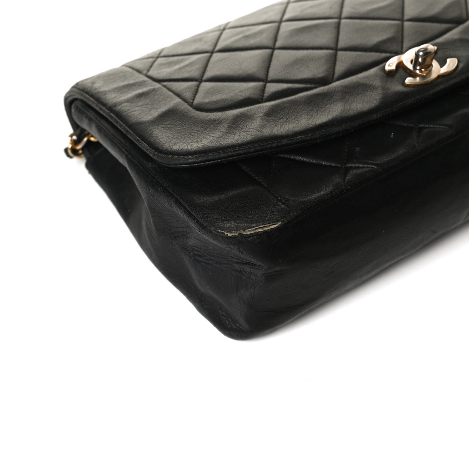 Chanel Lambskin Quilted Small Single Flap Black 18 of 21