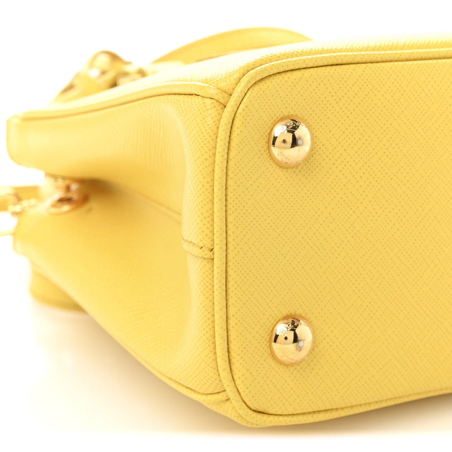 Saffiano Lux Mini Galleria Double Zip Tote Soleil