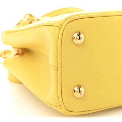 Prada Saffiano Lux Mini Galleria Double Zip Tote Soleil 20 of 27