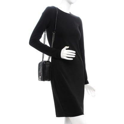 Chanel Iridescent Calfskin Quilted Small Gentle Square Boy Flap Black 2 of 9
