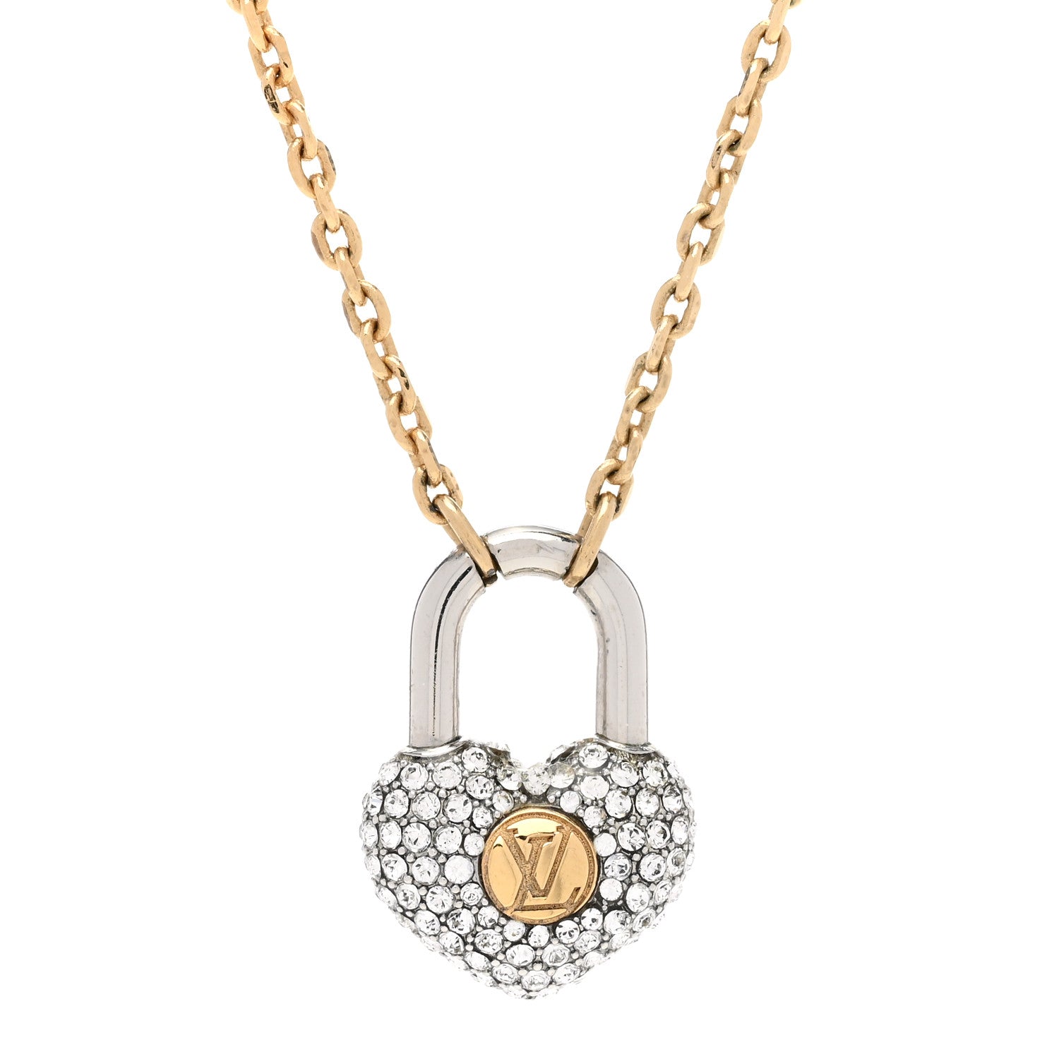 Louis Vuitton Crystal Crazy In Lock Necklace 4 of 8