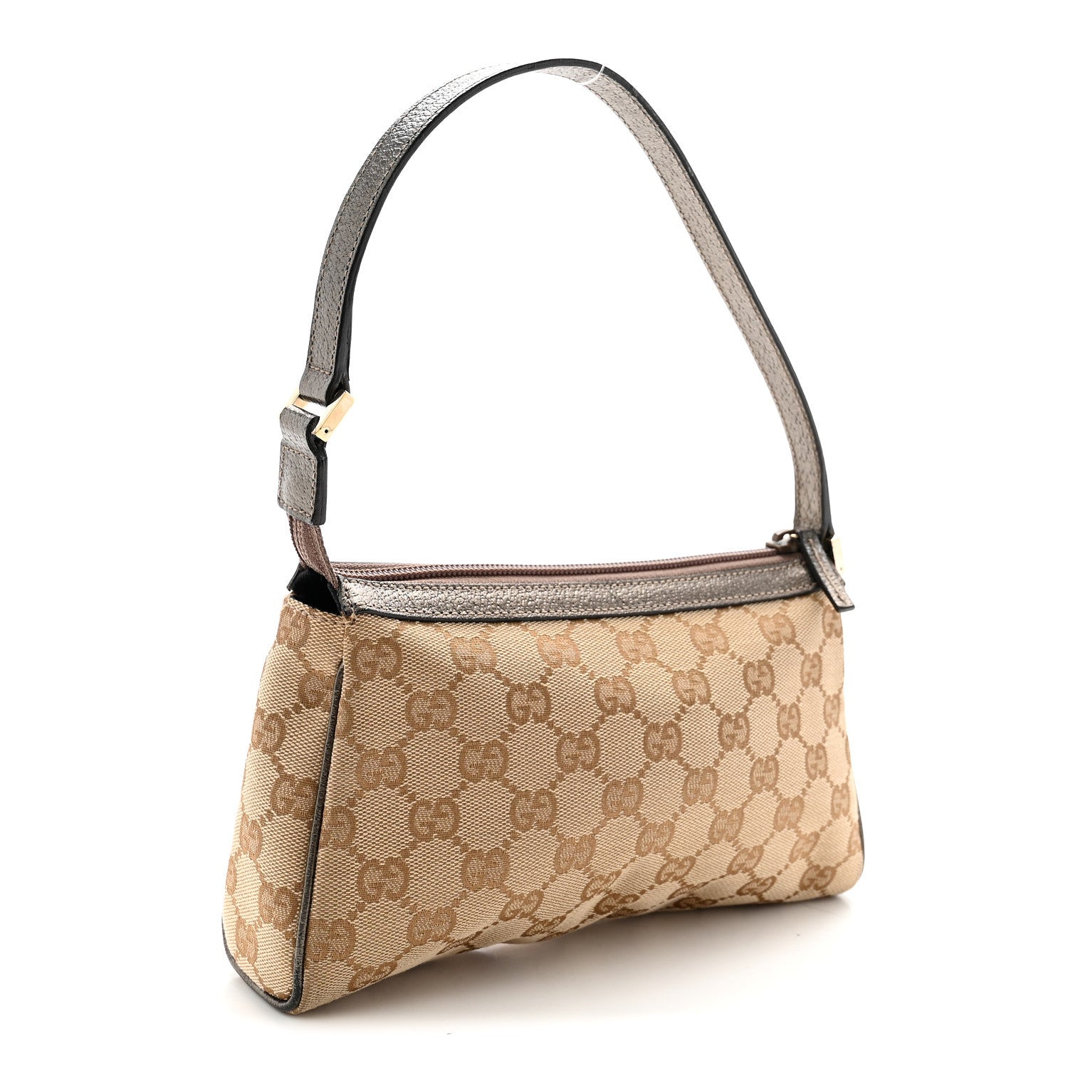 Gucci Monogram D Ring Cosmetic Case Metallic Bronze 3 of 12