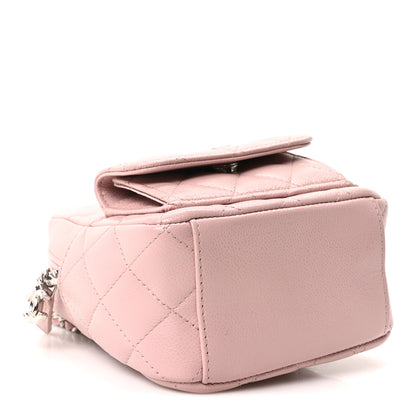 Chanel Caviar Quilted CC Mini Classic Backpack Pink 3 of 9