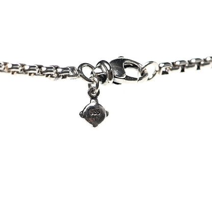 David Yurman Sterling Silver Diamond Blue Topaz Lariat Drop Necklace 4 of 5