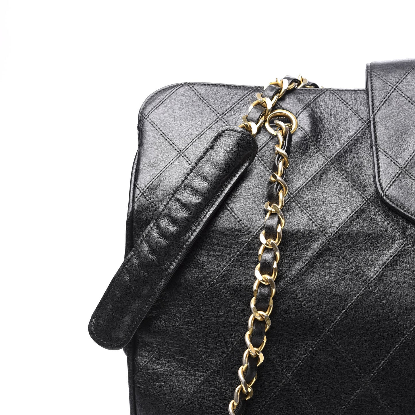 Calfskin Stitched XL Weekender Black