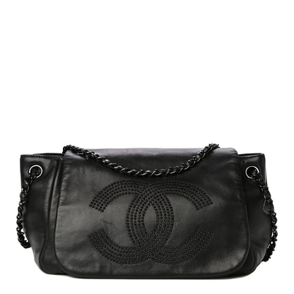 Chanel Lambskin Studded Accordion CC Flap Black 1 of 21