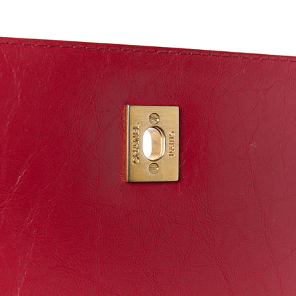 Chanel Calfskin Chevron Quilted Top Handle Flap Red 7 of 12