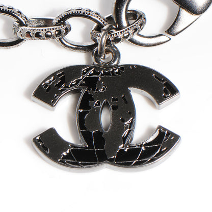 Chanel Glass Bead CC Map Bracelet Ruthenium Black 5 of 6