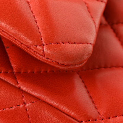 Chanel Lambskin Quilted Maxi Double Flap Red 36 of 43