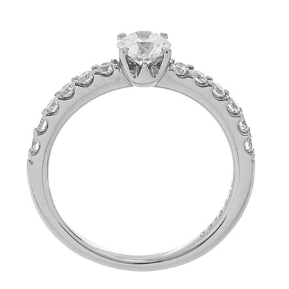 Parker & West by FASHIONPHILE Platinum Diamond .37ct Round Cut Solitaire Half Eternity Engagement Ring  49 5 5 of 9