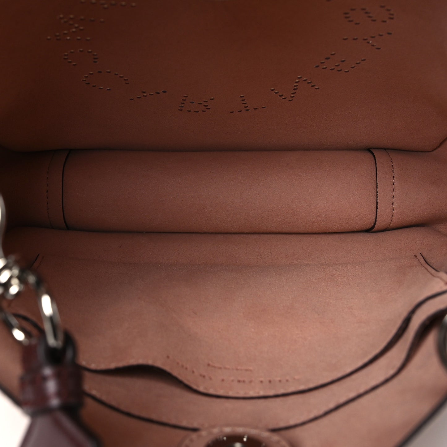 Eco Alter Nappa Perforated Logo Mini Crossbody Blush Brown