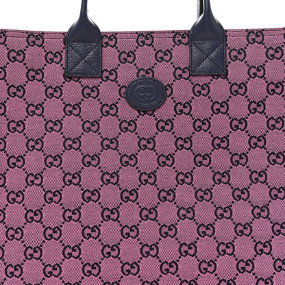 Gucci Monogram Multicolor Small Retro Interlocking G Childrens Tote Pink Blue 8 of 10