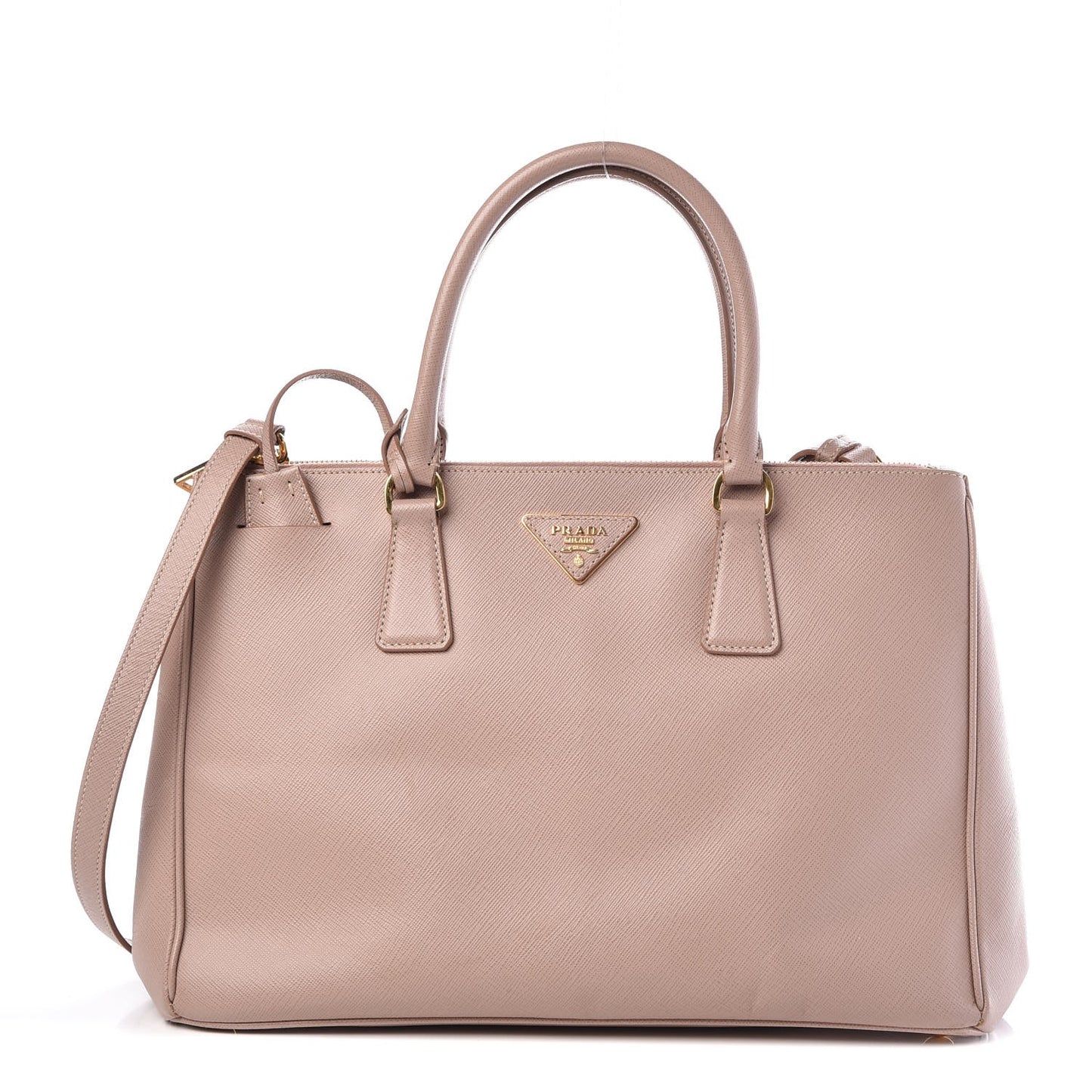 Saffiano Medium Galleria Double Zip Tote Cammeo