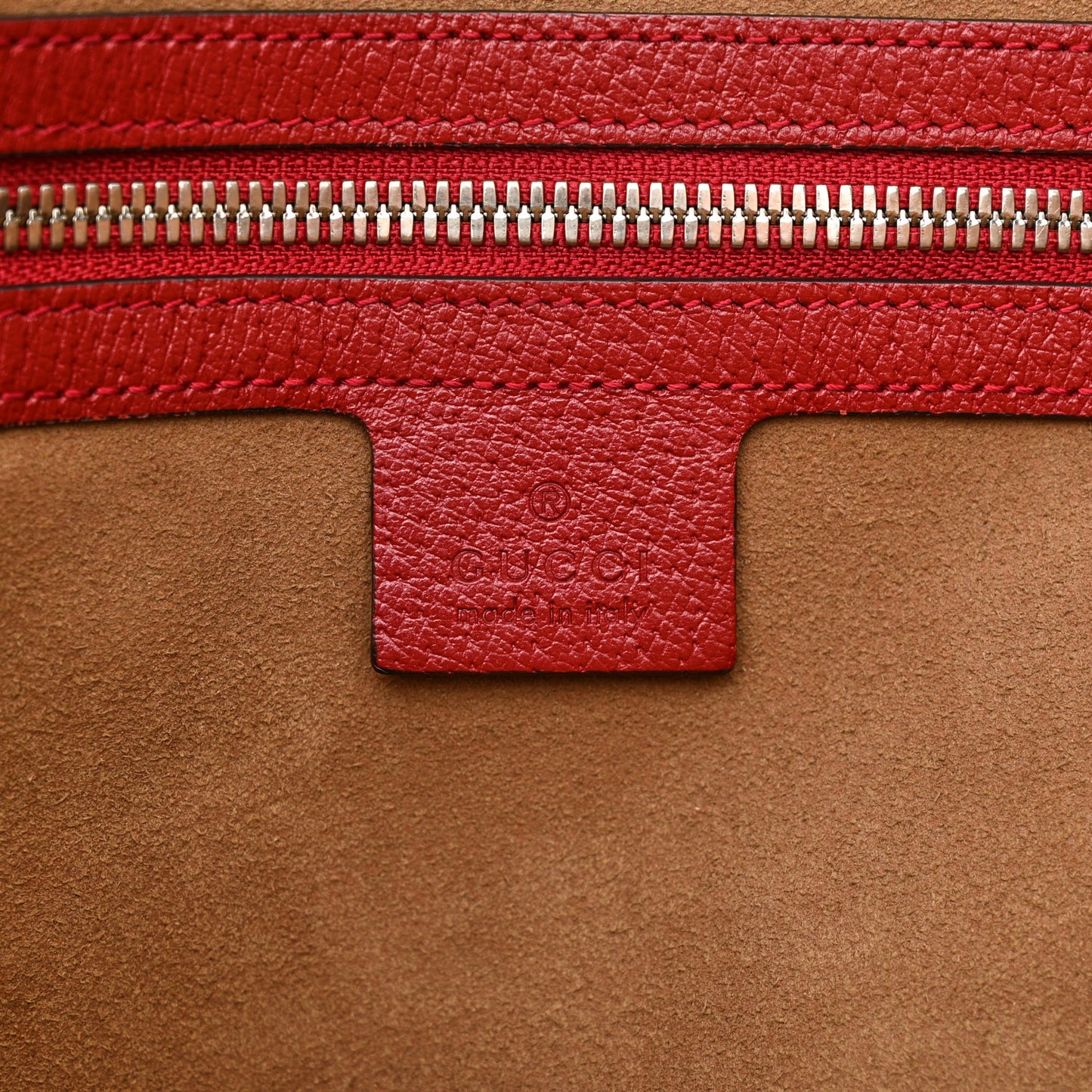 GG Supreme Monogram Tian Medium Shopping Tote Beige Multicolor Red