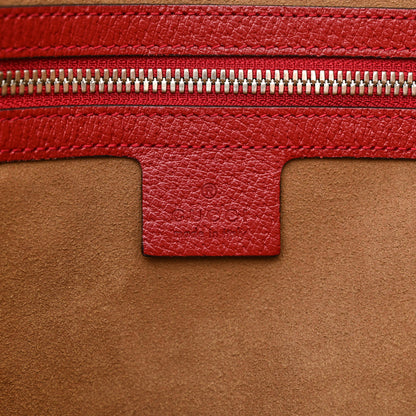 Gucci GG Supreme Monogram Tian Medium Shopping Tote Beige Multicolor Red 6 of 11