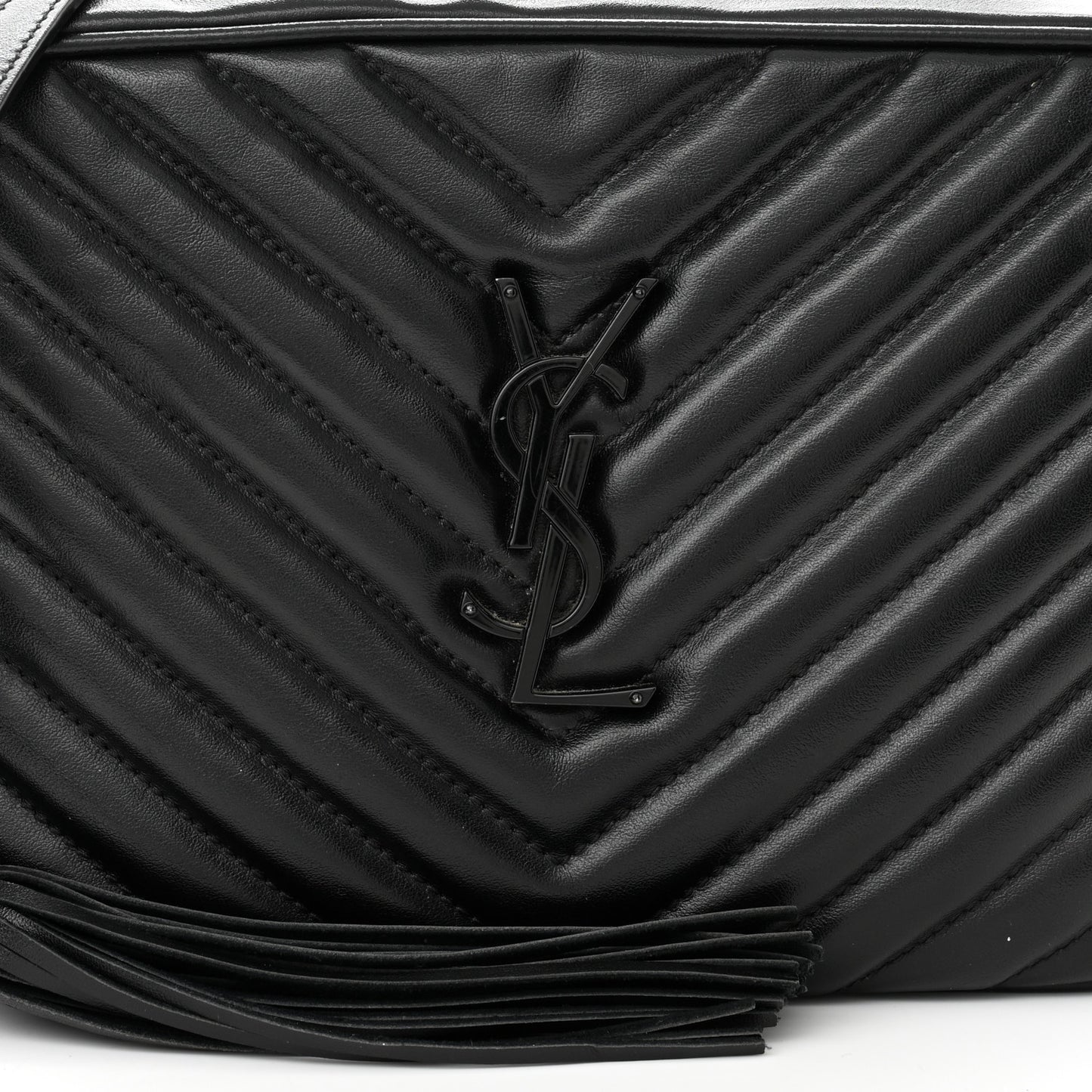 Calfskin Matelasse Monogram Monochrome Lou Camera Bag Black