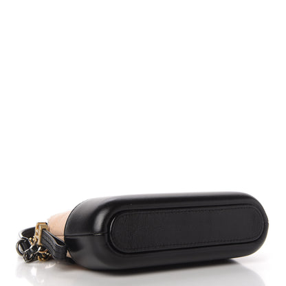 Chanel Aged Calfskin Quilted Small Gabrielle Clutch With Chain Beige Black 4 of 13